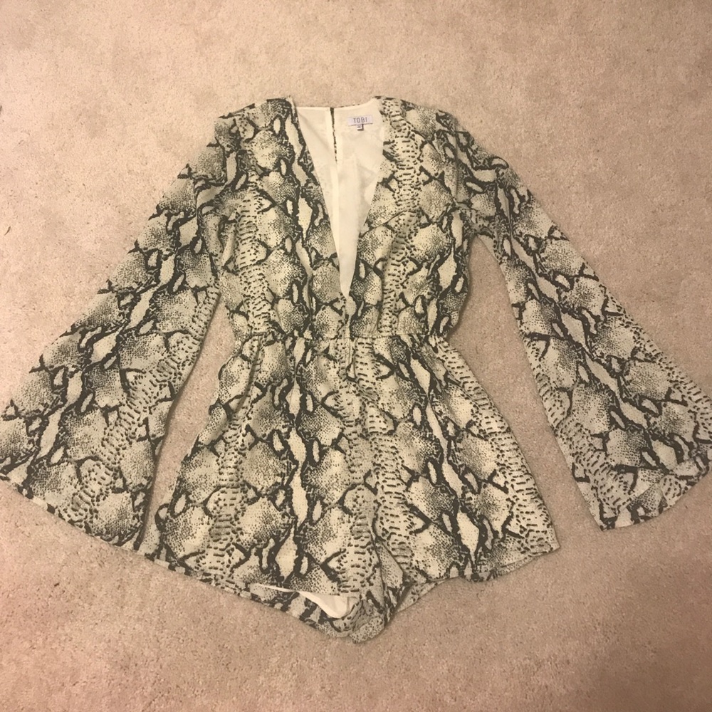 Tobi snake skin print romper